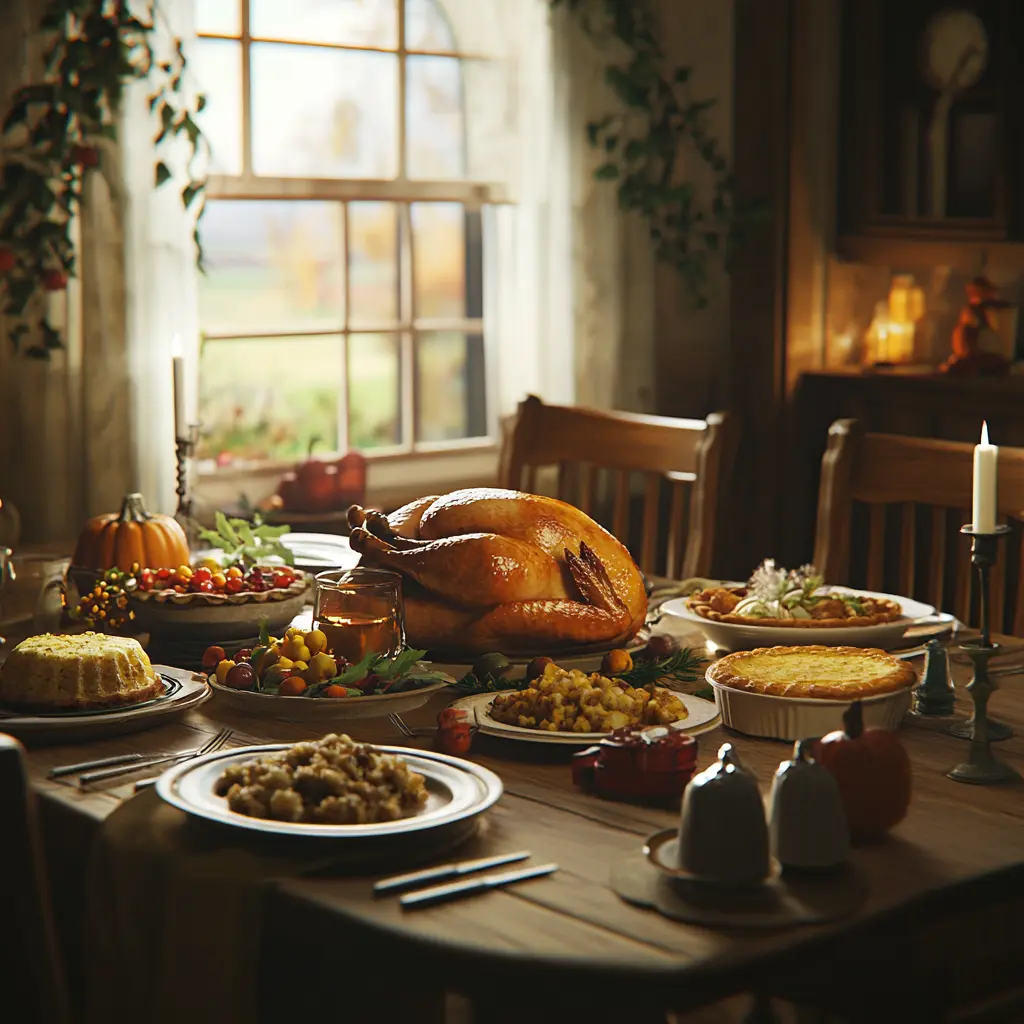 Gluten-Free Thanksgiving Feast with Turkey and Sides